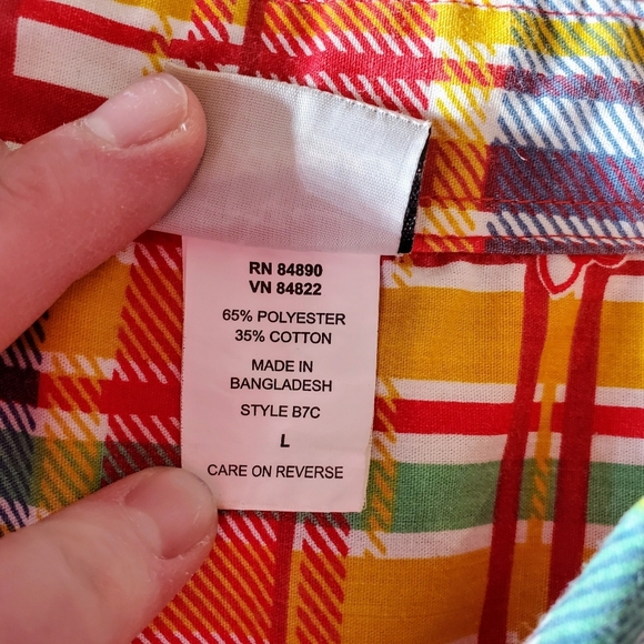 Vintage 1990s Adeiau Delafield Plaid Button Up Camp Shirt Women's Size Large - Picture 3 of 16